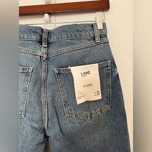 LIME DESIGN Women's Blue Flare Jeans